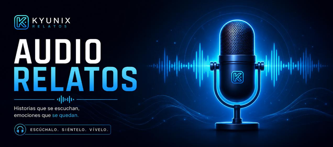 Banner de Audio Relatos de Kyunix Relatos – Historias que se escuchan, emociones que se quedan